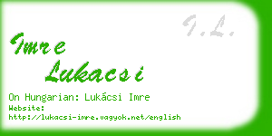 imre lukacsi business card